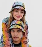 Asos Design X Glaad & Unisex Python Print Bucket Hat - Purple