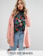Lost Ink Plus Premium Summer Parka - Pink