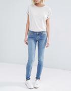Weekday Saturday Low Waist Skinny Jeans - Hyman Blue