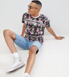 Jacamo T-shirt In Paradise Floral Block Print - White