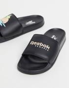 Reebok Classics Summer Slides In Black