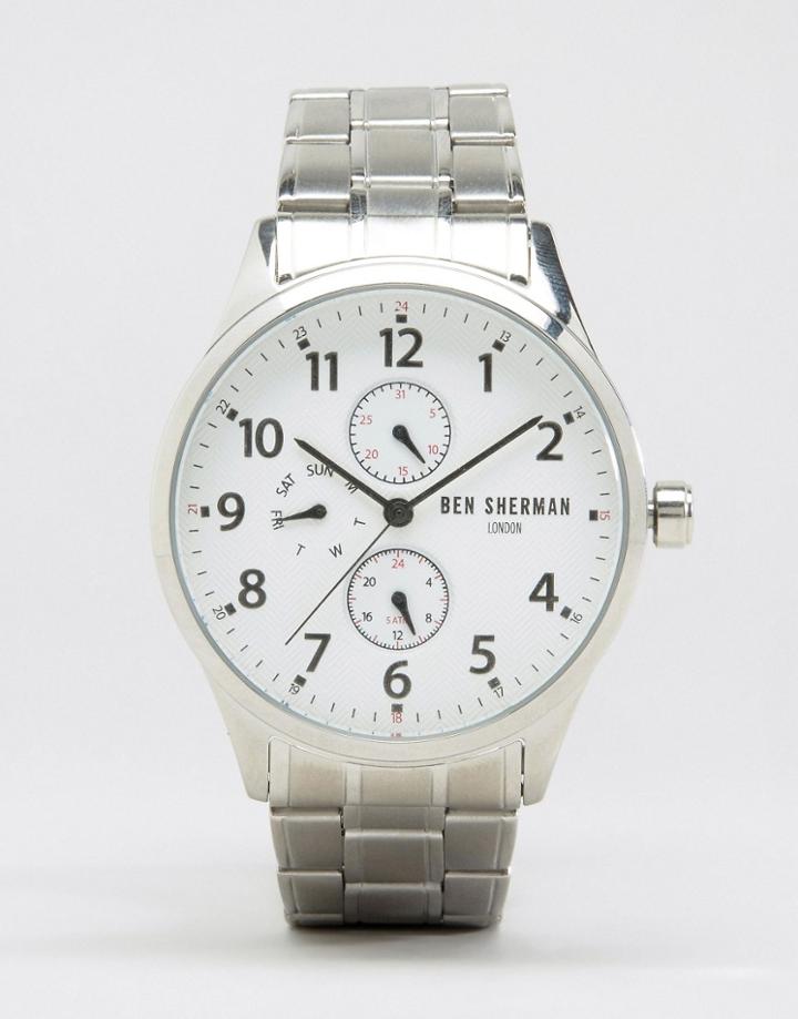 Ben Sherman Spitalfields Multi Function Bracelet Watch Wb0004sm - Silver
