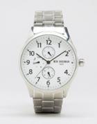 Ben Sherman Spitalfields Multi Function Bracelet Watch Wb0004sm - Silver