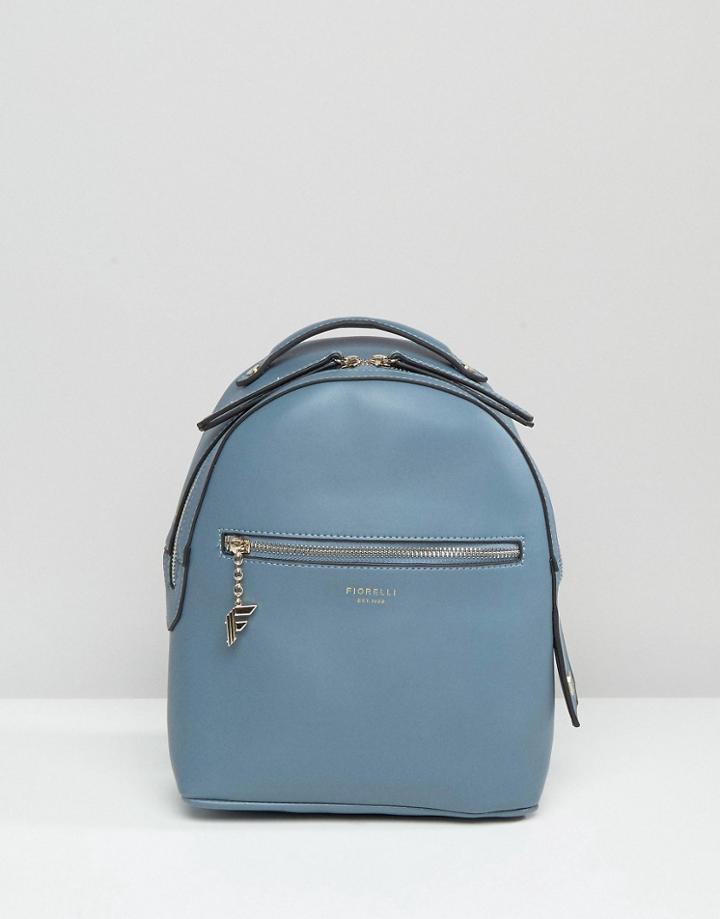 Fiorelli Anouk Simple Backpack With Zip Pocket Detail - Blue