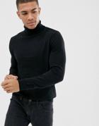 New Look Roll Neck Sweater In Black