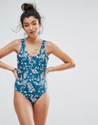 All About Eve Bahama Low Back Swimsuit - Multi