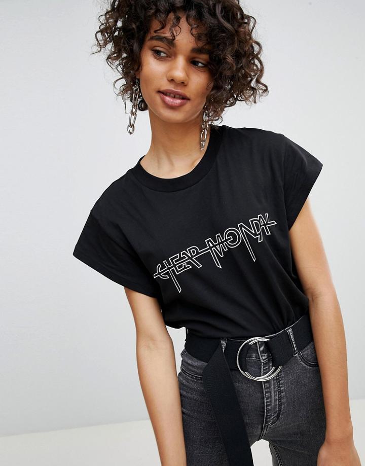 Cheap Monday Logo Black T-shirt - Black