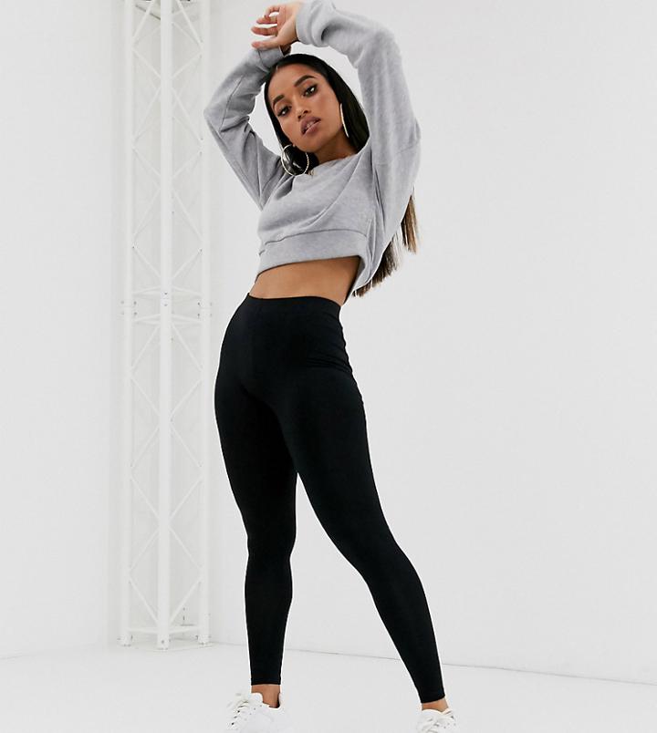 Asos Design Petite High Waisted Leggings-black