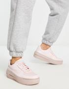 Nike Af1 Platform Sneakers In Pink-white