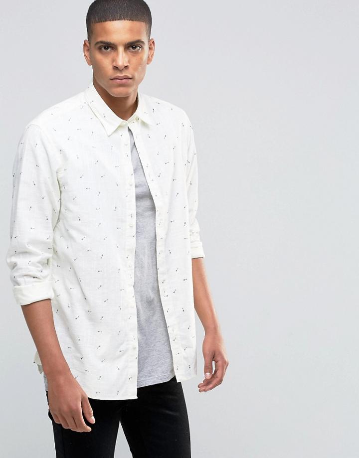 Selected Homme Arrow Print Shirt - White