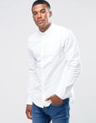 Pull & Bear Oxford Shirt In White In Regular Fit - White