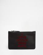 Lulu Guinness Lipstick Never Hurts Satin Makeup Bag - Lipstick Never Hurts