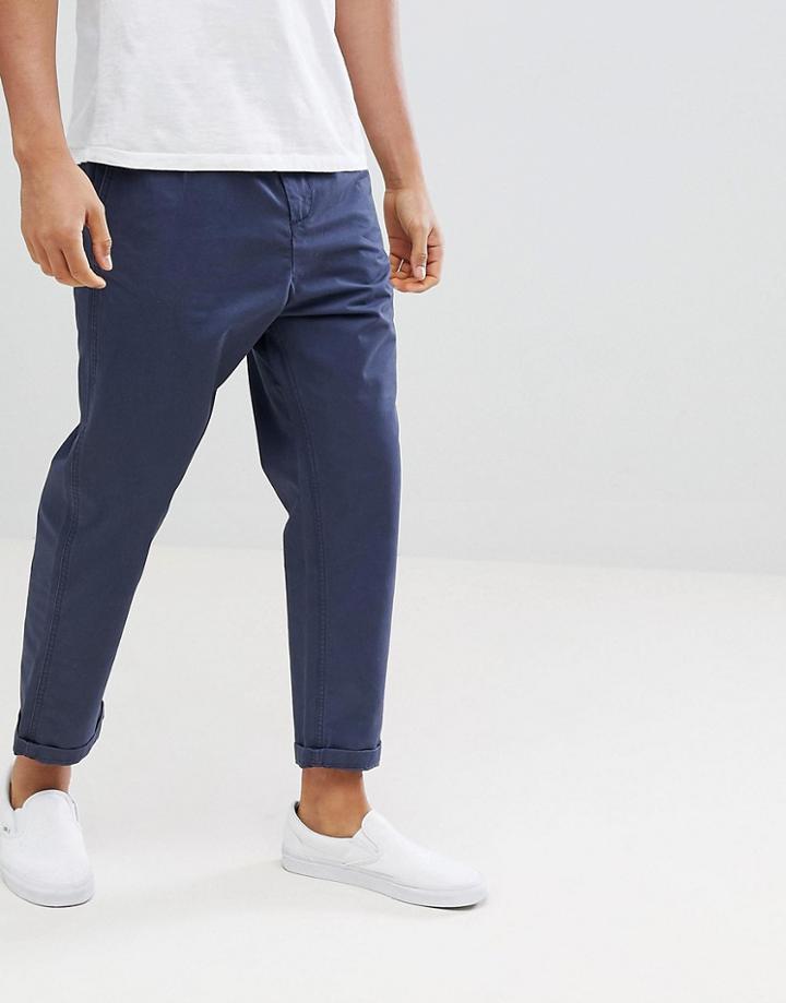 Jack & Jones Cropped Tapered Pants-navy