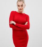 Brave Soul Petite Poppy Sweater Dress - Red