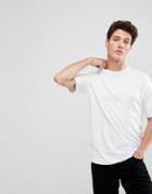 Selected Homme+ Oversized T-shirt With Drop Shoulder Sleeve - White