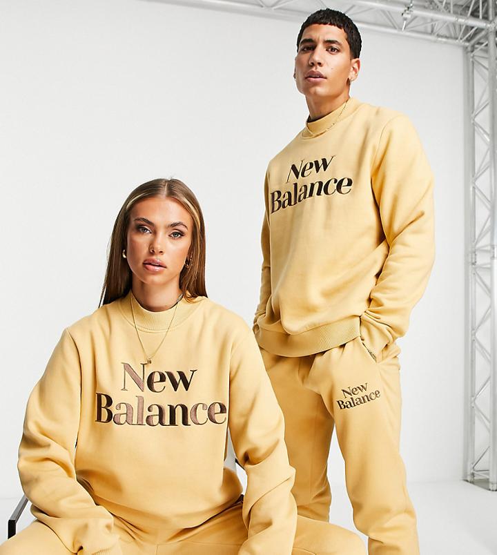 New Balance Cookie Sweatshirt In Tan-brown