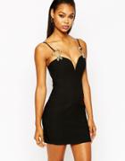 Rare Pencil Dress With Metal Detail - Black