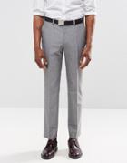 Harry Brown Slim Fit Suit Pants In Light Gray - Gray