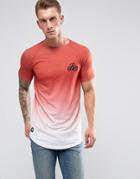 Bee Inspired Muscle T-shirt In Red Fade - Red