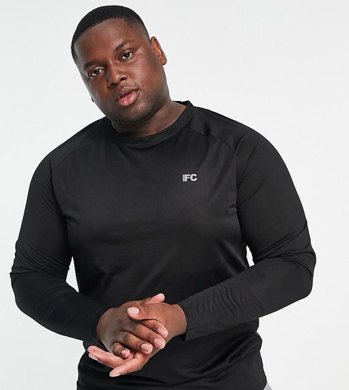 French Connection Sport Plus Long Sleeve Training Top In Black
