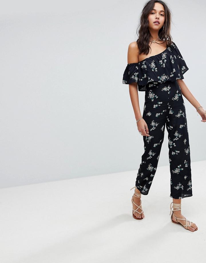 Flynn Skye Floral Jumpsuit - Black