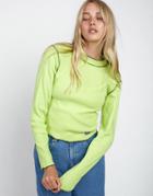The Ragged Priest Long Sleeve T-shirt With Logo Front And Overlocking-green