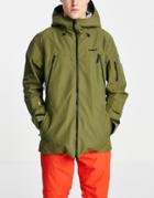 Planks Yeti Hunter Shell Ski Jacket In Army Green