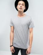 Allsaints T-shirt With Drop Shoulder Detail - Gray