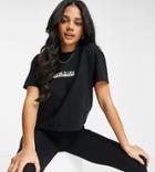 Napapijri Box Cropped T-shirt In Black Exclusive At Asos