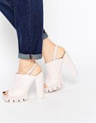 Asos Theme Mule Platform Sandals - Pink