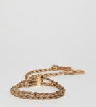 Asos Design Curve Bracelet With Rope Chain And Toggle Design In Gold - Gold