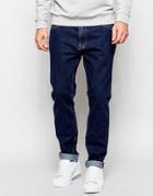 Adpt Rinse Wash Jeans In Slim Anti Fit - Dark Blue