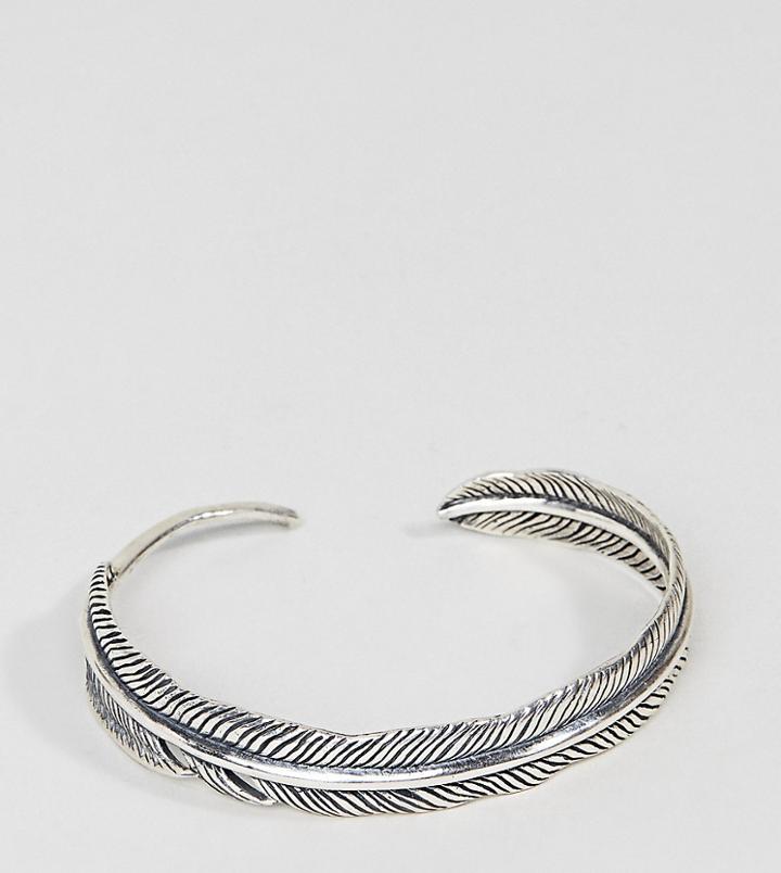 Serge Denimes Feather Bangle In Solid Silver - Silver