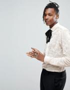 Noose & Monkey Skinny Velvet Shirt - Gold