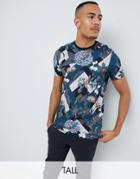 Ted Baker Tall T-shirt With All Over Floral Print - Multi