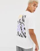 Asos Design Relaxed T-shirt With Repeat Savage Print - White