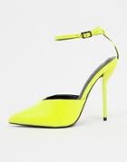 Asos Design Possible Pointed High Heels In Yellow