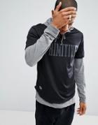 Primitive Skateboarding Layered Baseball Hoodie - Gray