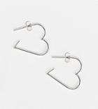 Kingsley Ryan 18mm Heart Hoop Earrings In Sterling Silver