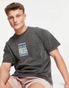 Topman Oversized Fit Overdyed T-shirt With Realism Print In Black