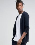 Selected Homme Open Drape Cardigan - Blue