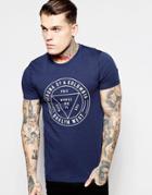 Asos Muscle T-shirt With Verona Print - Navy