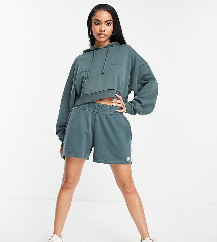 Hiit Dolphin Short In Washed Teal-blue