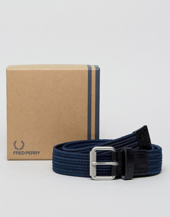 Fred Perry Woven Cord Belt In Navy - Navy