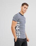 Esprit Recycled T-shirt With Stripe - Navy