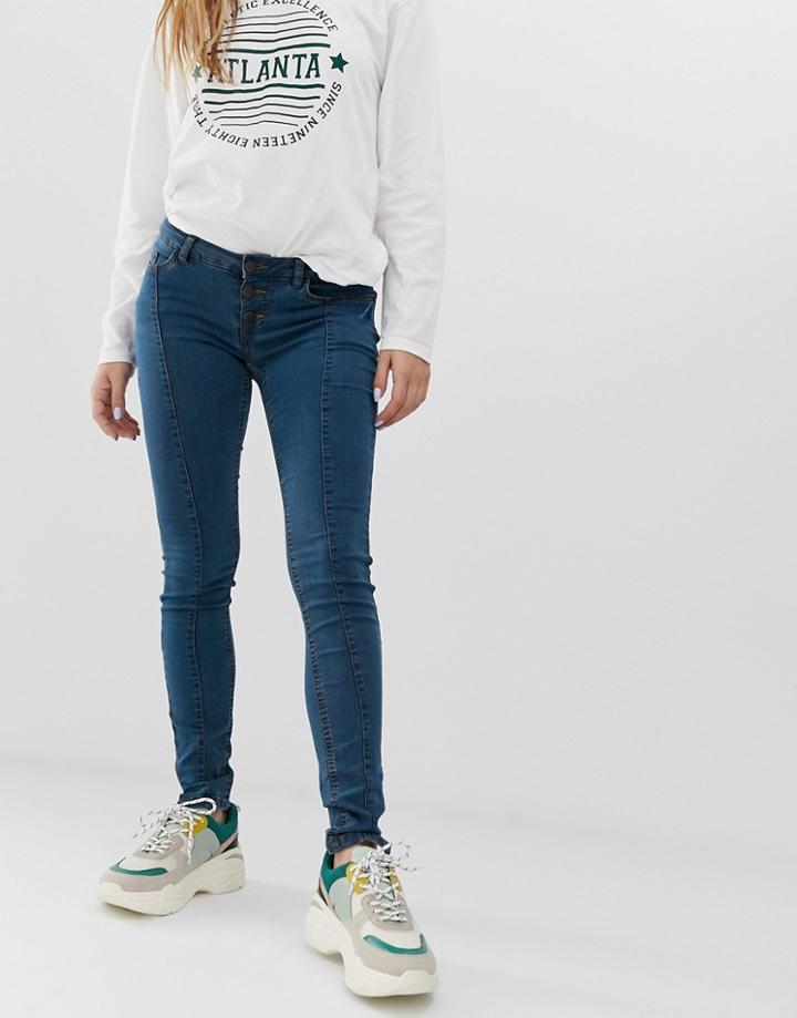 Noisy May Front Seam Skinny Jean - Blue