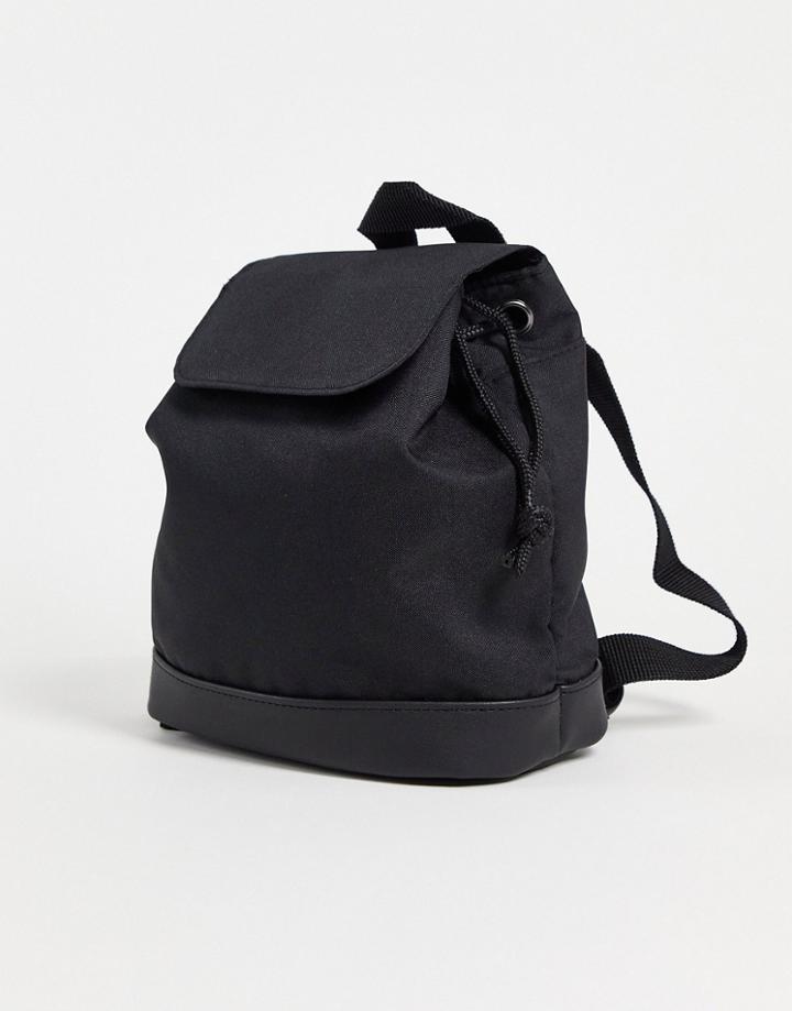 Asos Design Mini Retro Style Backpack In Black Nylon