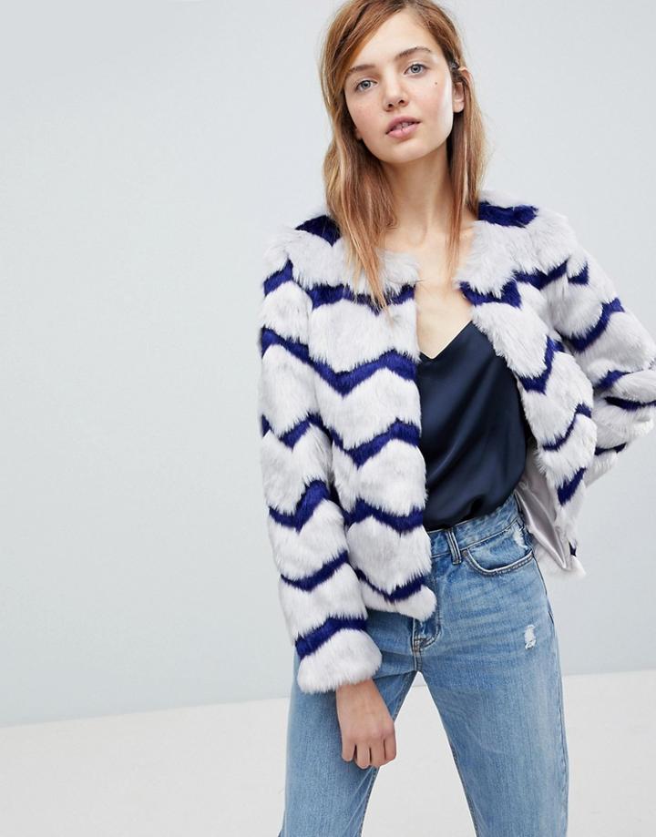Unreal Fur Abracadabra Faux Fur Jacket - Gray