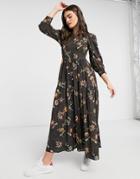 Y.a.s Maxi Dress With Tiered Skirt In Mixed Paisely Print-multi