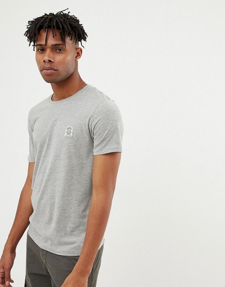 Jack & Jones Originals T-shirt With Chest Branding - Gray